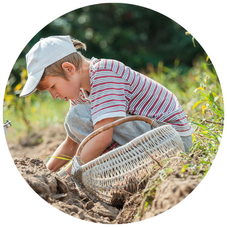 boy gardening