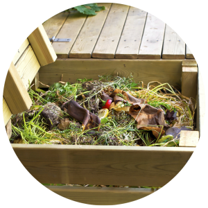 wooden composting bin