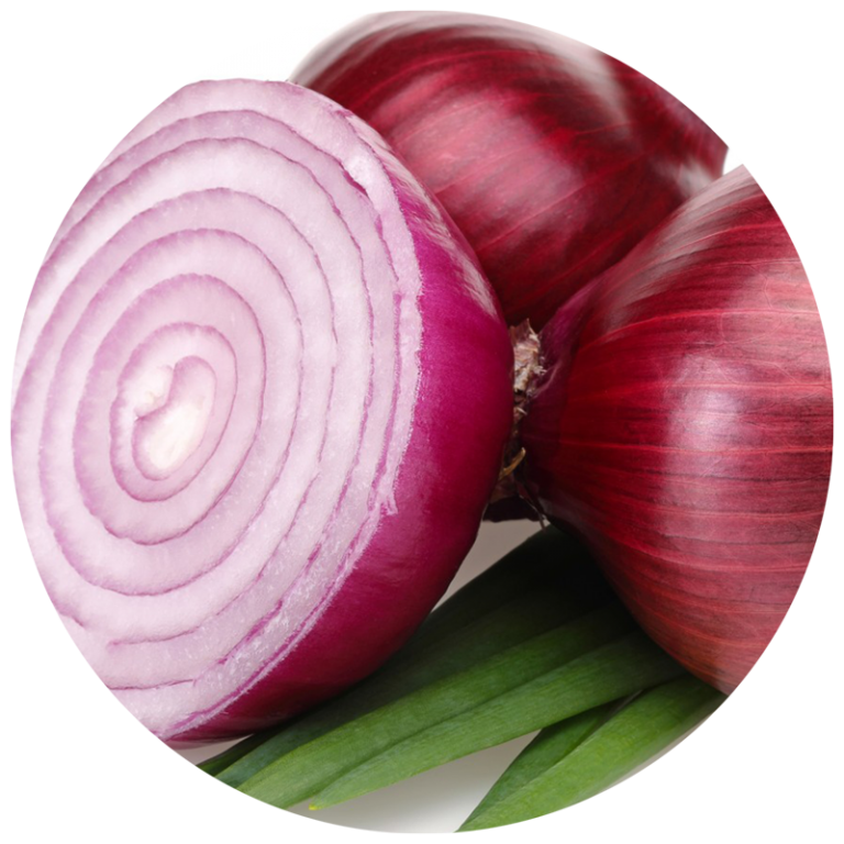 red onion cut in half