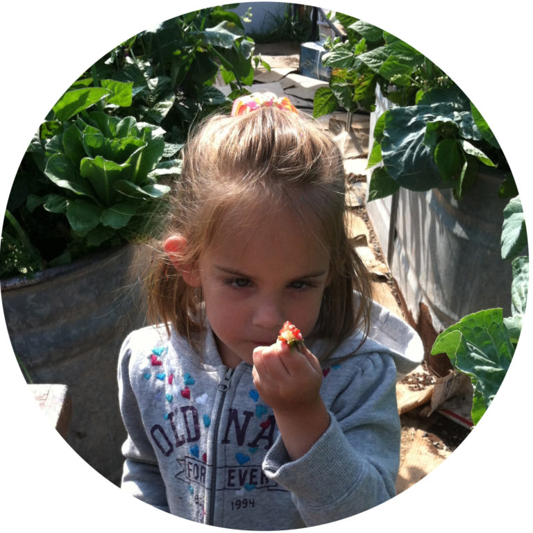 garden at home with young children