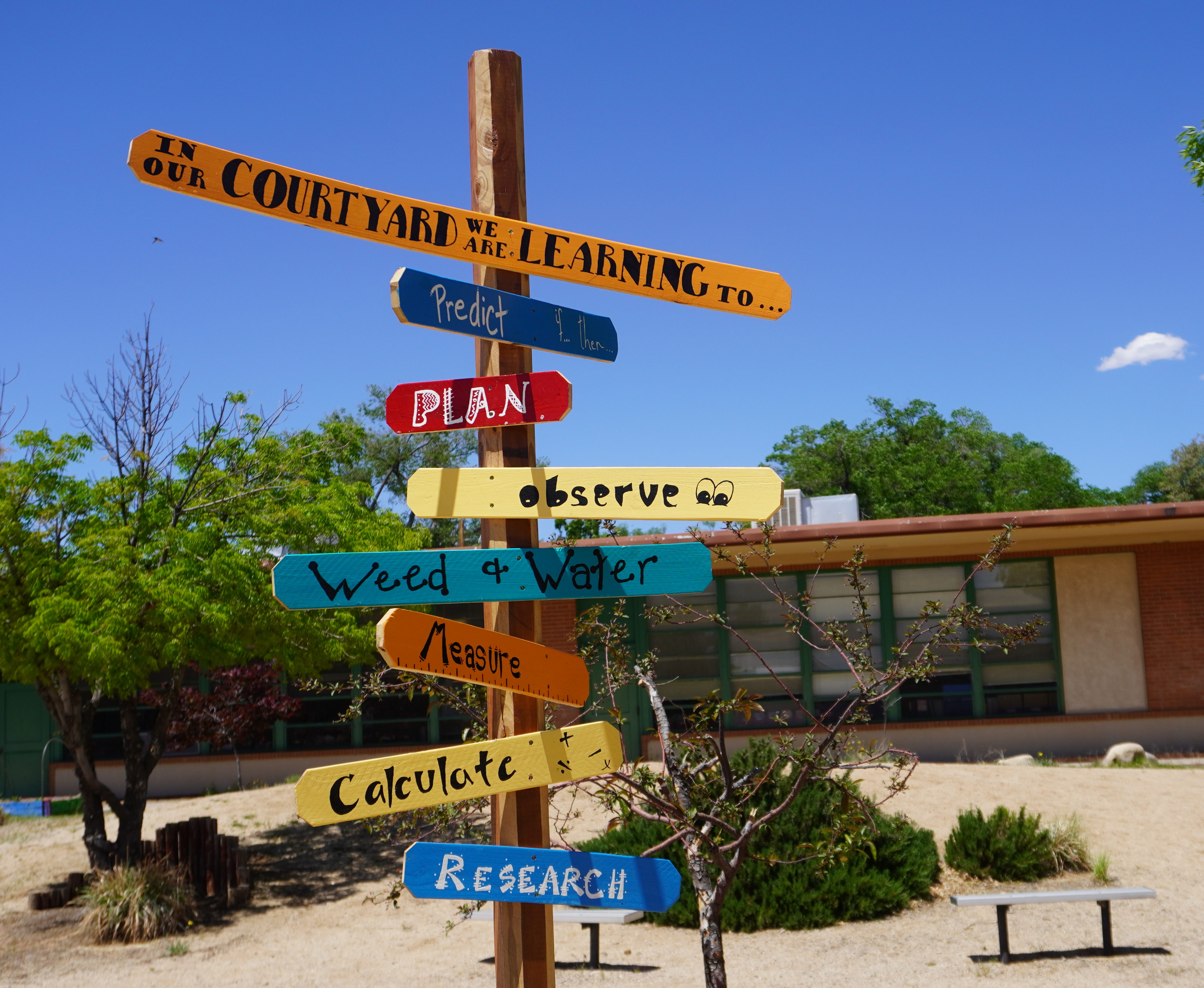 Inez Elementary Courtyard Sign Kidsgardening