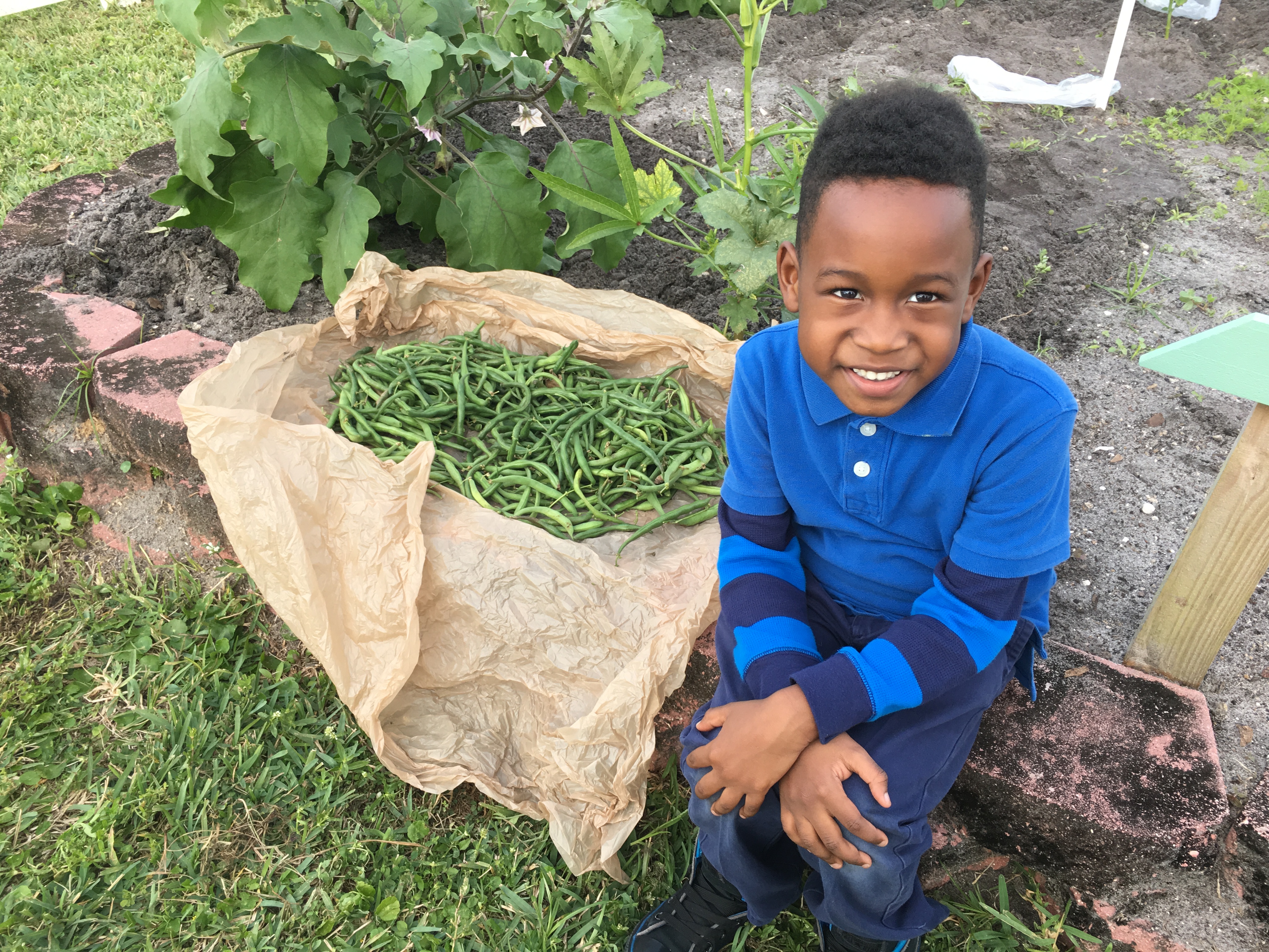 Justin and his Harvest Donate to KidsGardening