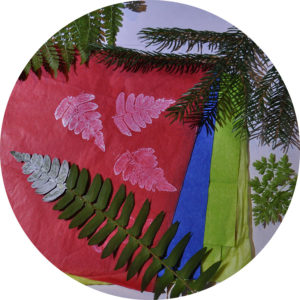 handmade fern print wrapping paper
