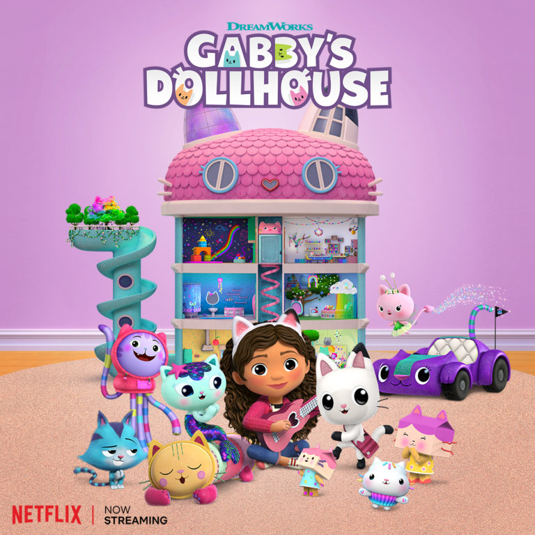 Gabby's Dollhouse characters and logo