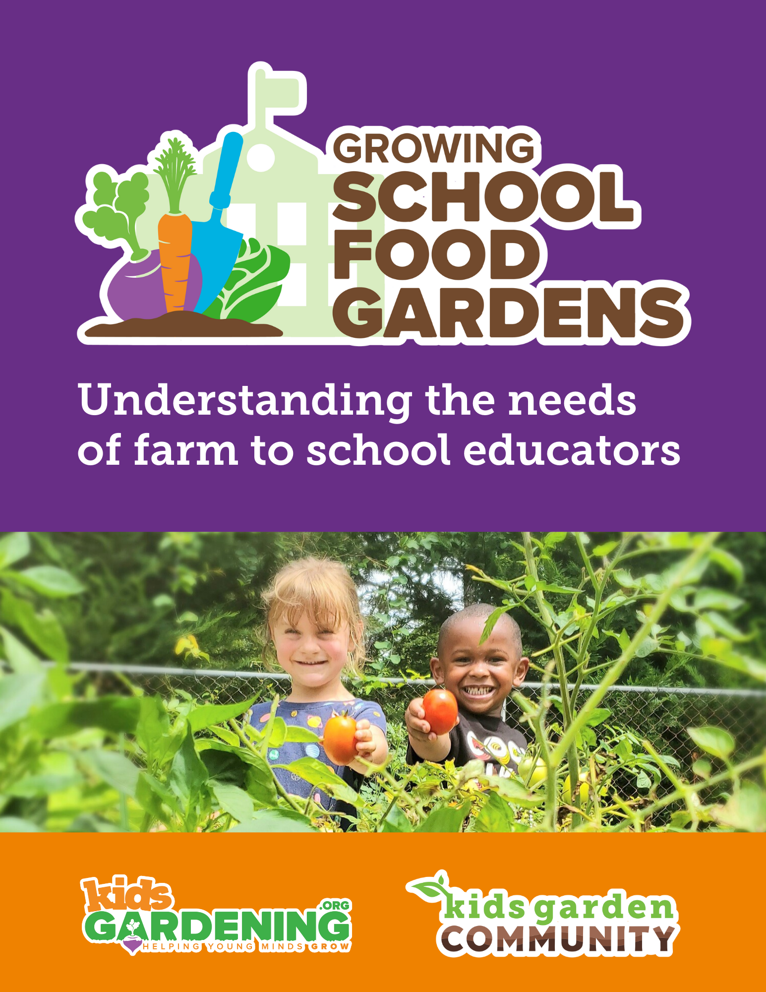 The cover of the Growing School Food Gardens needs assessment report
