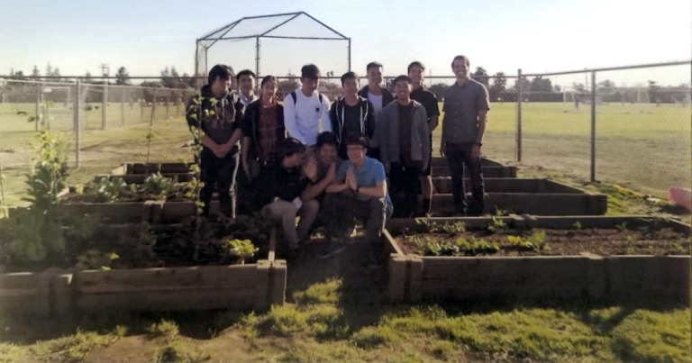 Highschoolers at the Cav Garden