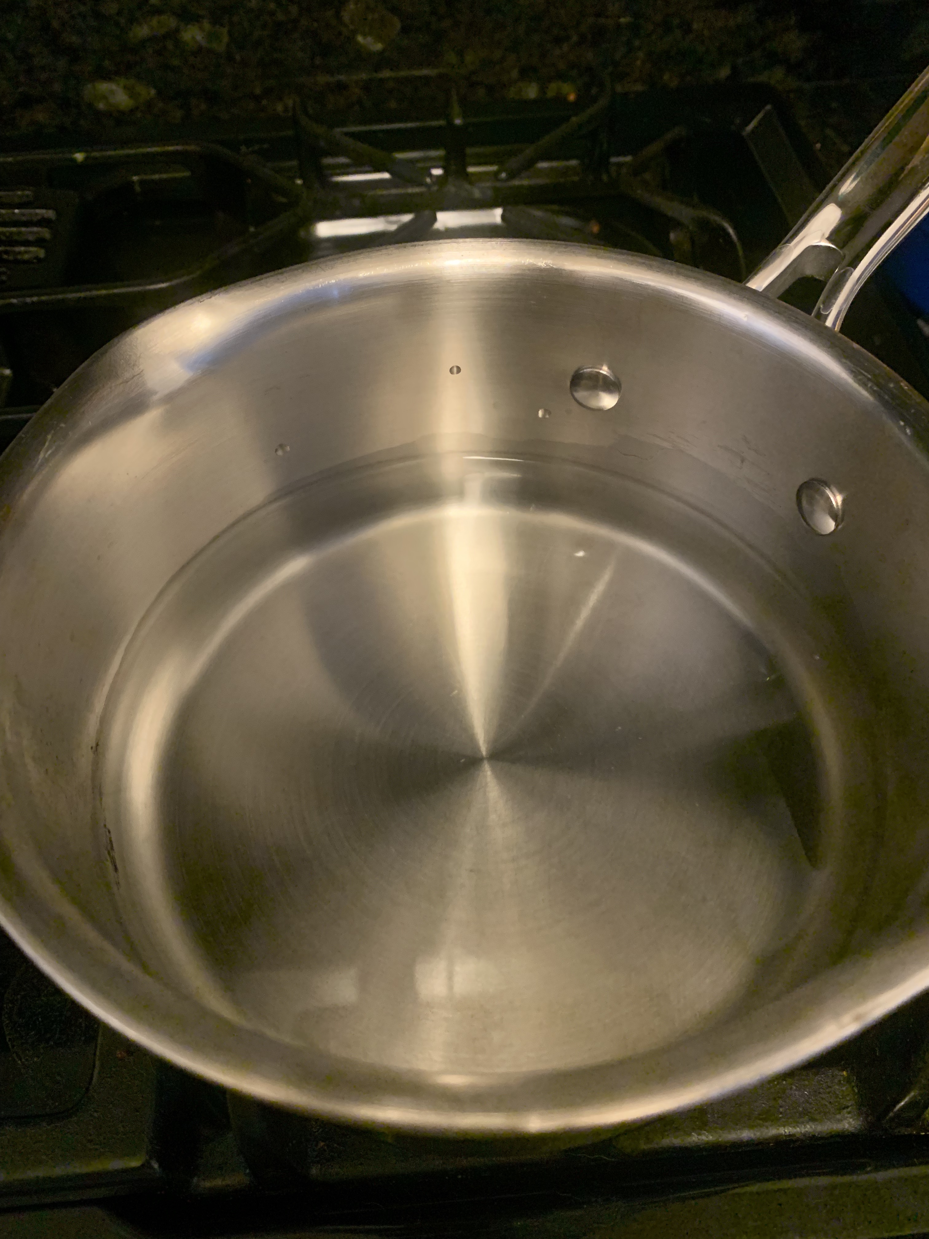 A pan filled with water