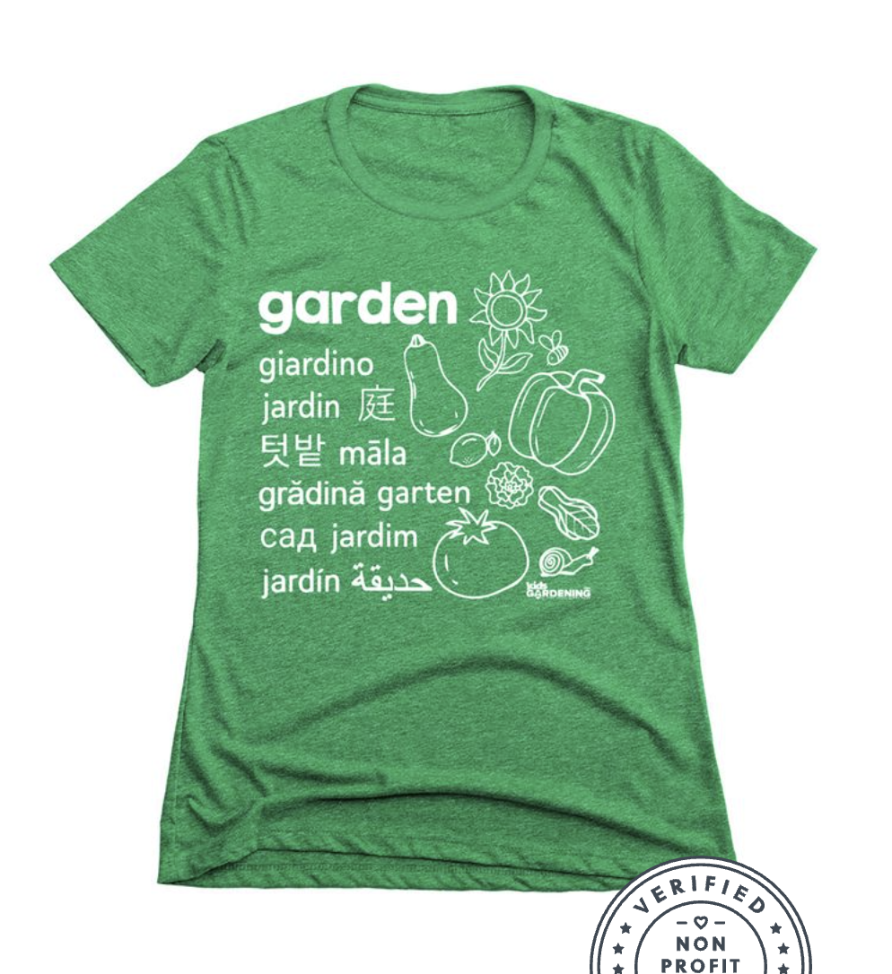 garden in many languages tee kidsgardening