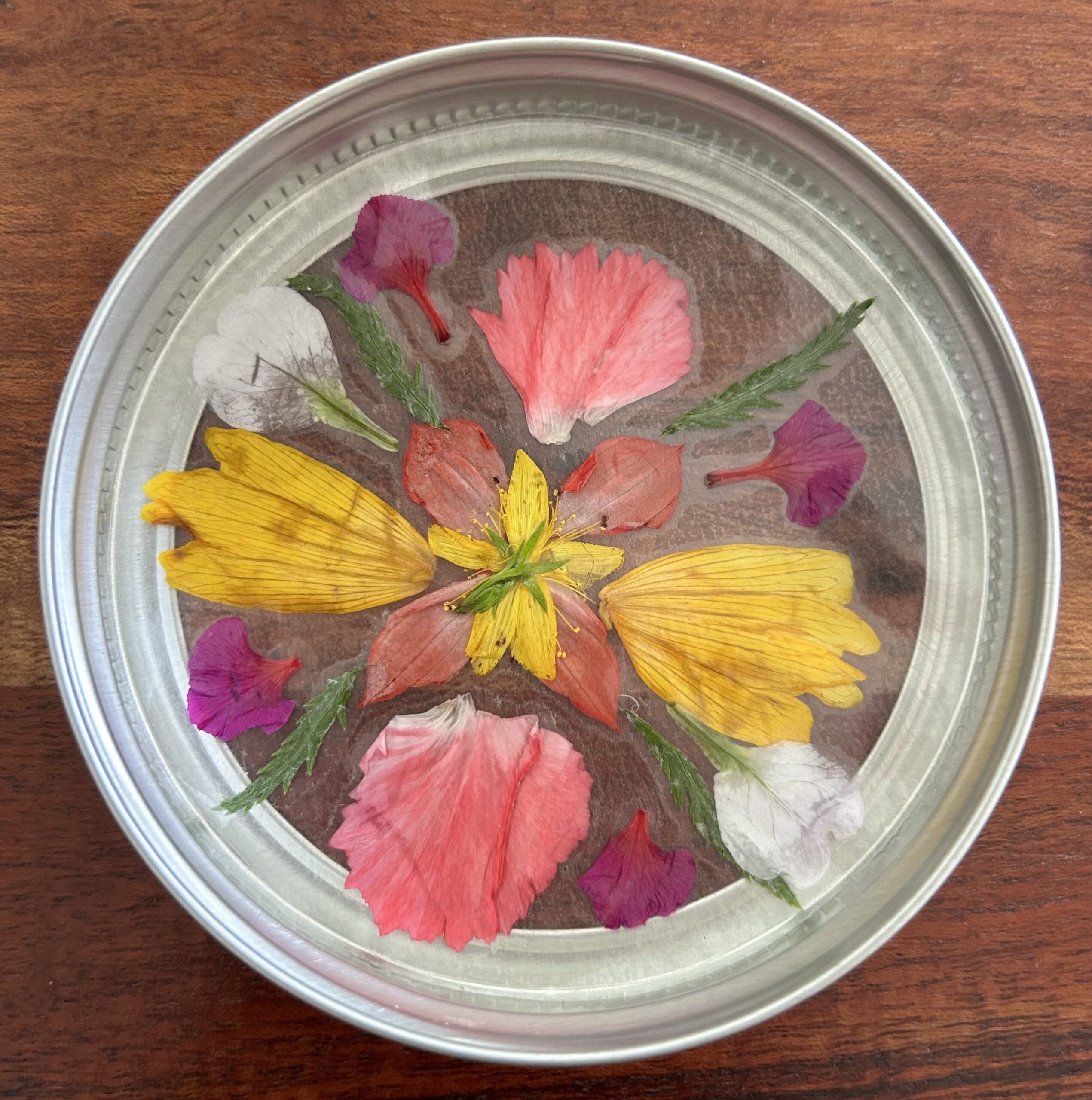 Flower petals arranged in a symmetrical pattern