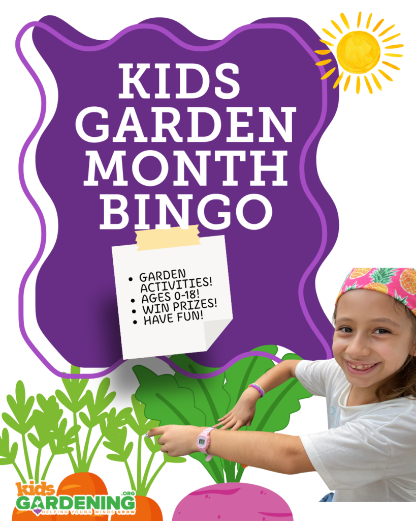 Kids Garden Month bingo promotion image