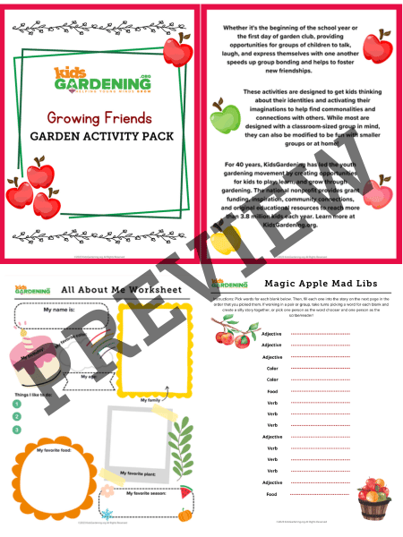 Growing Friends Garden Activity Pack