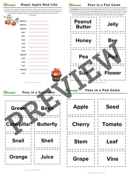 Growing Friends Garden Activity Pack