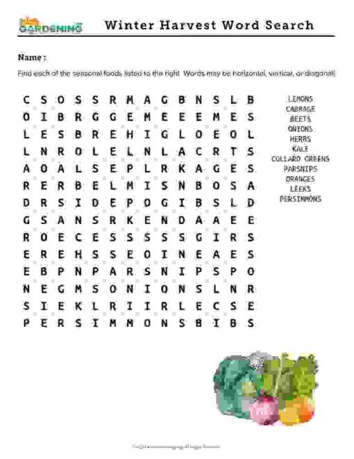 Winter Garden Activity Pack