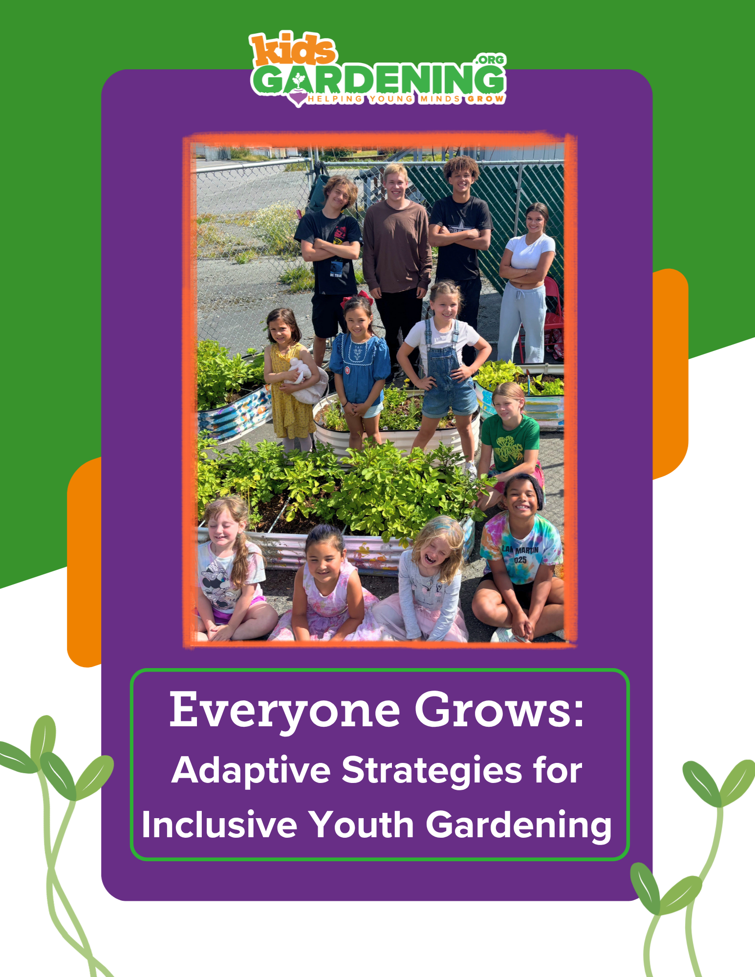 The cover of Everyone Grows: Adaptive Strategies for Inclusive Youth Gardening